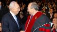 Sami Sagol shaking hands with Israeli President Shimon Peres