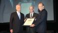 From left: President Shimon Peres, TAU President Joseph Klafter and Sami Sagol 