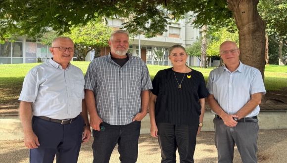 Prof. Amal Jamal, Prof. Yair Bar-Haim, First Lady Michal Herzog & TAU President, Prof. Ariel Porat.