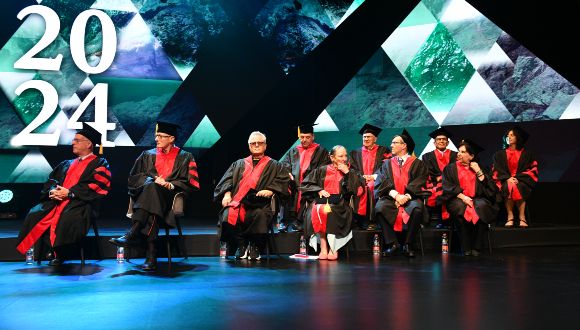 TAU 2024 Honorary Doctorate laureates on stage