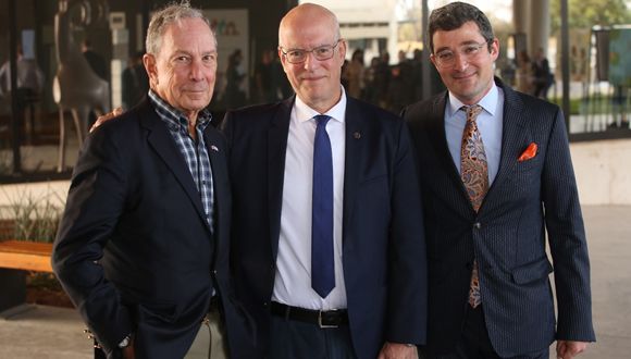 Left to Right: Michael R. Bloomberg, Prof. Ariel Porat and Yossi Sagol (Photo: Chen Galili)