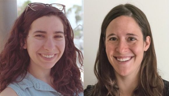 Doctoral candidates Dror Sharon (left) Emmanuelle Moscovitz (right). 