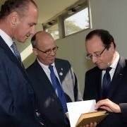 French President Hollande Visits Tel Aviv University 